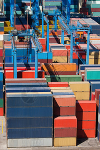 素材网站国际货运货物集装箱经济物流船运过境贮存后勤进口贸易海洋码头背景