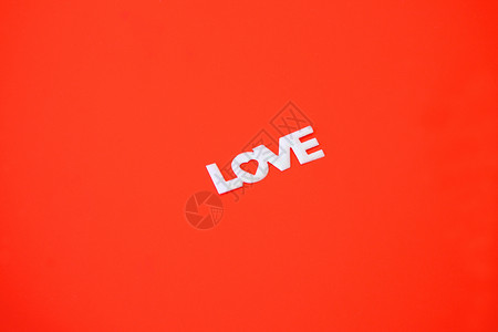爱这个词白色红色剪贴簿浪漫配件卡片写作背景图片