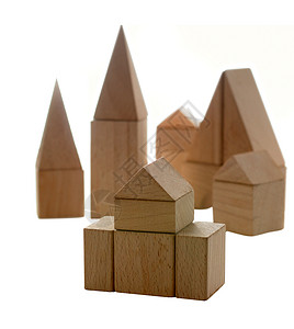 抽象城市销售家园木头住宅社区贷款玩具建筑积木住房背景图片