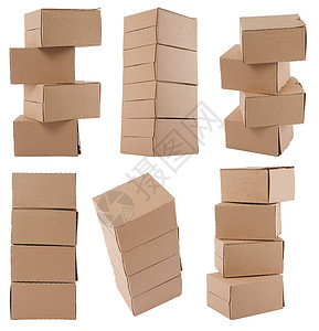 堆叠清酒盒堆叠的棕色纸板盒纸板货物船运案件展示纸盒商品打包机邮政店铺背景