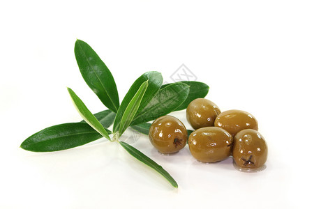 橄榄橄榄枝绿色产物美食家美食烹饪背景图片