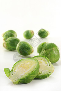 布鲁塞尔芽绿色维生素树叶蔬菜背景图片