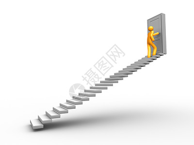 通向成功的阶梯勇气挑战梯子工作想像力风险楼梯人士对抗新生活成就背景