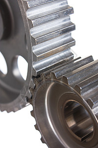 机制的有利条件汽车机械工程金属轮子白色背景图片