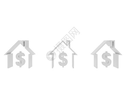 三栋房子销售货币金融交易银行业财富首都建筑学经济插图背景图片