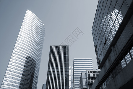 国防防御天空蓝色建筑物商业总部城市反思高楼玻璃高清图片
