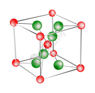 水晶岩层红色化学绿色网格白色化学品技术教育格子原子背景图片