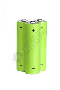 生态绿色AA电池背景图片