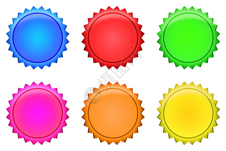 圆形贴纸按钮收藏蓝色星星设计网络圆形图表粉色数字徽章圆圈背景