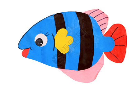卡通海洋鱼卡通鱼是纸做的动物群卡通片数字幸福海洋野生动物金鱼贴纸潜水明信片背景