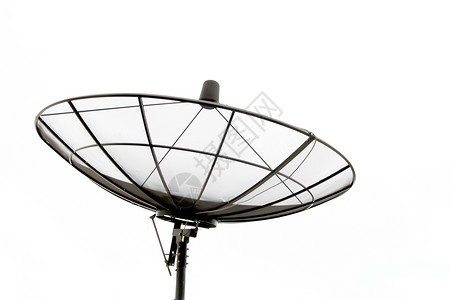 卫星天线播送广播天空光盘海浪网络信号金属蓝色收音机高清图片