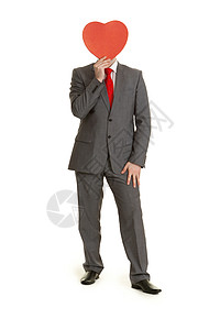 红色 西装穿灰色西装的男人白色红色口袋蓝色黑色套装绝缘按钮条纹领带背景