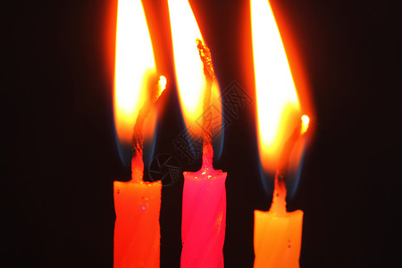 蜡烛粉色黄色庆典橙子火焰生日背景图片