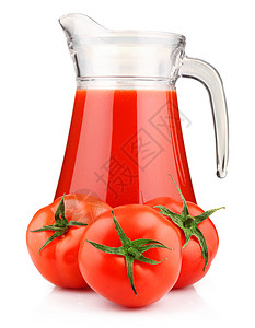 番茄汁玻璃孤立工作室高清图片