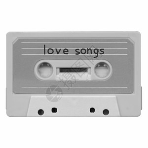 爱的声音磁带盒工具歌曲电子产品白色空白音乐音响艺术磁带立体声背景