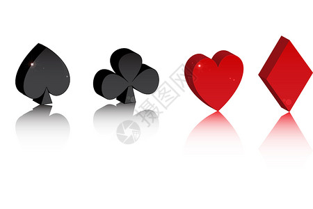 扑克三张素材黑色的机会高清图片
