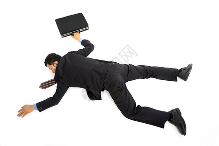 晕倒商务人士趴在地上 躺在地上背景