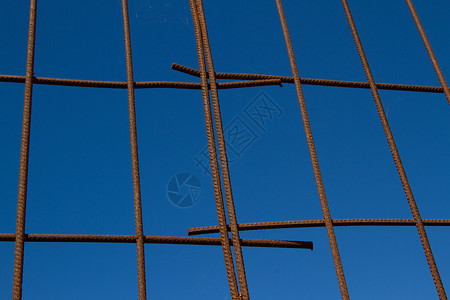 钢铁电网纹理天空金属网格线条橙子背景图片