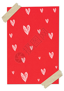 爱的用红纸的心墙纸粘合剂高清图片