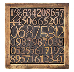 框中的木字型号框架粮食数字白色字体凸版盒子木型木头印版背景图片
