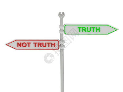 街道地址带有红色“ NOT TRTH” 和绿色“ TRUTH” 的符号背景
