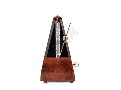 现代木制天文节拍器钢琴控制技术木头古董钥匙配饰发条平衡乐器背景图片