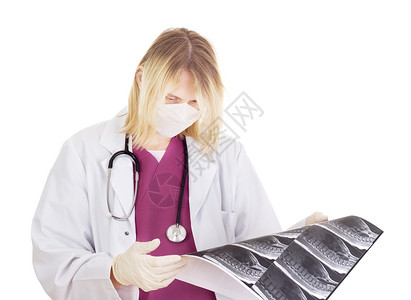 配有电报的医生女士药品保险工作室捷运助手工作诊断骨干照相背景图片