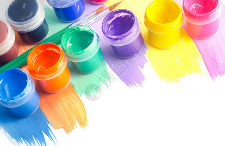 素材改变颜色彩色涂漆工作室工具画家彩虹调色板艺术金属艺术家房子墙纸背景