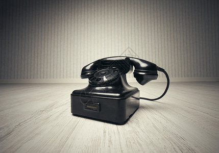 旧电话复古技术用品电缆壁纸设备沟通乡愁水平黑色背景图片