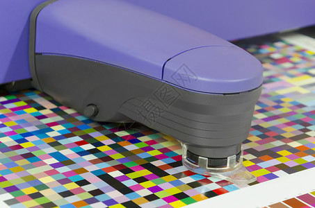 潘通色无标题测量管理光度学乐器色彩样品度计实验室测谎器蓝色背景