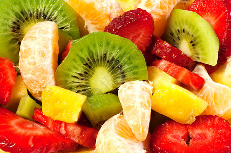 水果沙拉团体食品奇异果热带框架食物营养蔬菜市场饮食高清图片