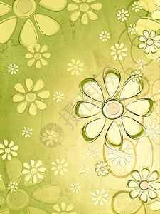 复活节绿色图案古绿色本底的花粉花朵背景