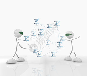 网络数据保护网络 两个未来性字符;背景图片