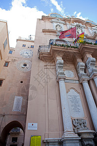 卡瓦雷塔大楼 特拉帕尼城市纪念碑游客历史街道演习高清图片