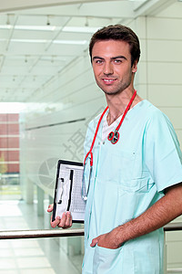 男护士男人接待玻璃手术药品愈合医院大厅反思急诊室高清图片
