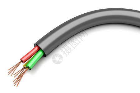 电缆插头力量电压数据金属红色网络活力纤维黄色高清图片