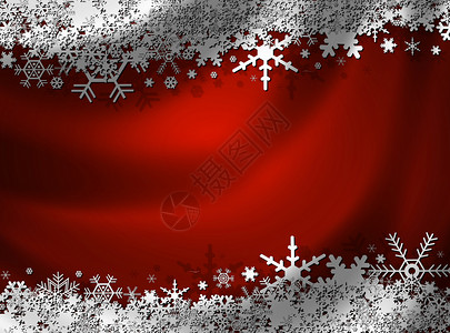 抽象的圣诞节背景墙纸漩涡海浪艺术反射雪花星星框架丝绸背景图片