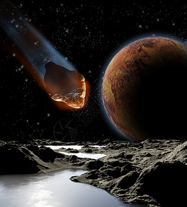 地球石头素材宇宙中行星上小行星攻击宇宙中的行星 摘要i墙纸太阳气氛天空月亮地球小说彗星卫星星星背景
