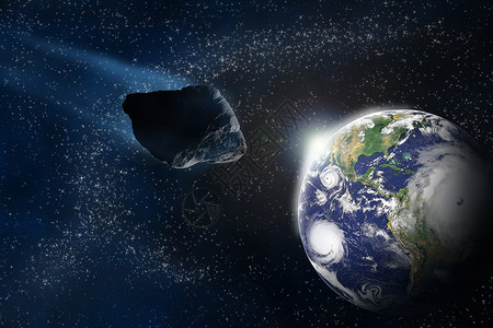 石头空间宇宙中行星上小行星攻击宇宙中的行星 摘要i月亮气氛科学轨道陨石彗星世界末日星系灾难地球背景