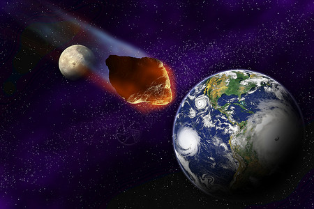 彗星撞地球宇宙中行星上小行星攻击宇宙中的行星 摘要i流星太阳危险碰撞卫星灾难彗星墙纸天文学世界背景