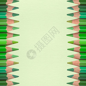 纸质上的绿色铅笔绘画艺术教育色调阴影背景图片