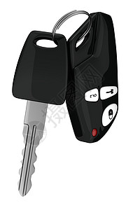 三维车车键运输电脑黑色按钮汽车警报戒指安全饰品控制背景