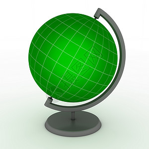 立体悬浮球插图绿色学校环球 与梅里迪亚人和平行背景