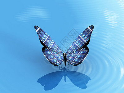 电子翅膀素材蝴蝶创新光伏半导体技术控制板电子产品翅膀电气晶体管电池背景