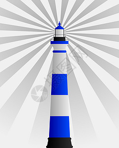 灯塔信号插图导航海洋航行射线白色海岸蓝色支撑背景图片