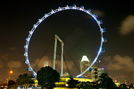 吸引力的新加坡飞轮传单场景圆圈摩天轮观光景观车轮地标天空技术背景