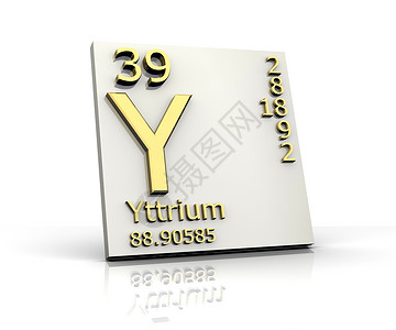 镧系元素Yttrium 形式 元素周期表背景