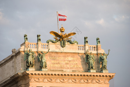 奥地利帝国霍夫堡建筑学艺术入口住宅广场背景