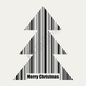圣诞树商业条码代码销售卡片黑色插图现金创造力购物高清图片