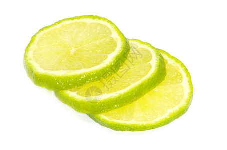 石灰切片水果柠檬反射圆圈团体热带饮食果汁食物绿色高清图片